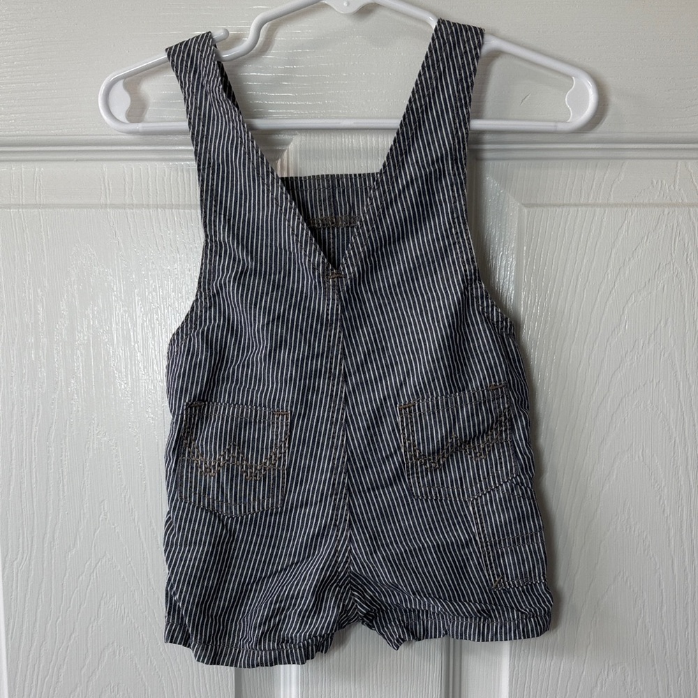 Wrangler Navy Stripe Short Overalls